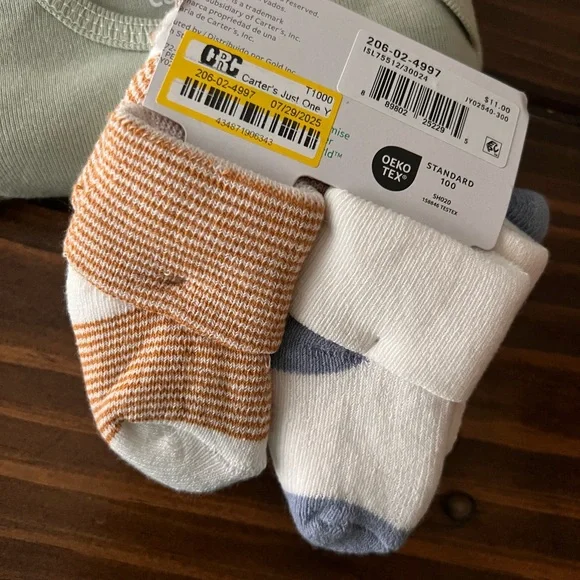 Carter's NEW Onesies & Socks Bundle - Picture 3 of 3